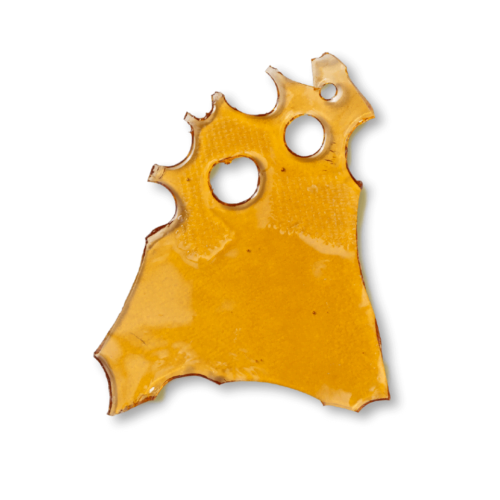Premium hybrid Runtz Shatter: Zkittlez and Gelato strains combine for tropical citrus, sour berries, and spicy pineapple flavors.