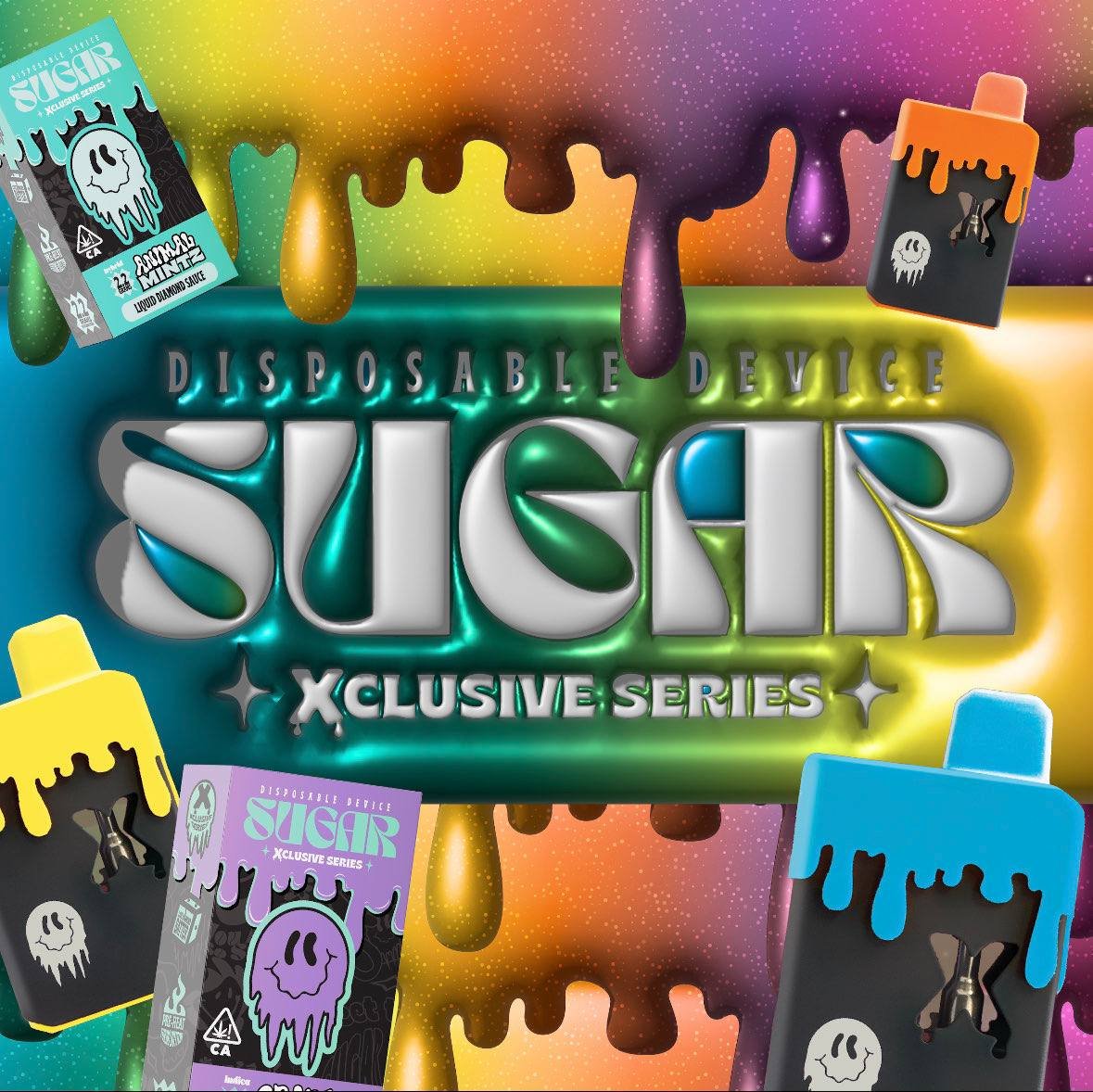 Introducing the SUGAR Xclusive Series Liquid Diamond Sauce disposable vape carts. Experience the unmatched purity and potency of these premium carts. With flavors like Watermelon Skittlz and Blueberry Banana Pancake, they are carefully crafted to satisfy your taste buds. These sleek 2.2-gram carts are not only convenient for on-the-go use but also offer longevity. Whether you're new to vaping or a seasoned vaper, the SUGAR Xclusive Series will take your vaping to the next level.